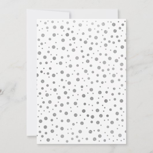 Verrassing 70ste Verjaardagsfeest - Zilver & Wit Kaart (Achterkant)