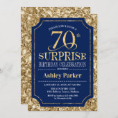 Verrassing 70ste Verjaardagsfeestje - Gouden Marin Kaart (Voorkant / Achterkant)