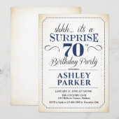 Verrassing 70ste verjaardagsfeestje - Witte Marine Kaart (Voorkant / Achterkant)