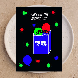 Verrassing 75e Verjaardagspartij Uitnodiging SECRE