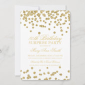 Verrassing 80e verjaardag Gouden Glitter Confetti Kaart (Voorkant)