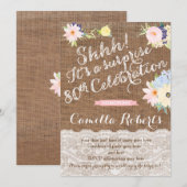 verrassing 80e verjaardag uitnodigingen , verrassi (Voorkant / Achterkant)