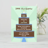 Verrassing 80e Verjaardagsfeestje Uitnodigingstaar Kaart (Staand voorkant)