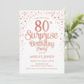 Verrassing 80ste verjaardagsfeestje - Roos Gold &  Kaart (Staand voorkant)