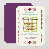 Verrassing 80ste Verjaardagsfeestticket 80 Kaart (Voorkant / Achterkant)