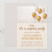 Verrassing 88e verjaardag uitnodigingen Goud moder (Voorkant / Achterkant)