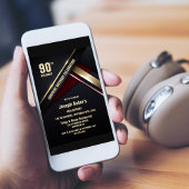 Verrassing 90e Gouden Type Verjaardagsfeestje Kaart