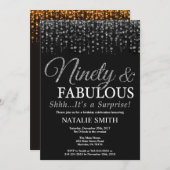 Verrassing 90e verjaardag Negentig en fantastisch Kaart (Voorkant / Achterkant)