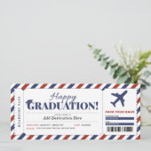 Verrassing Afstudeer Instapkaart Cadeau Ticket Kaart (Staand voorkant)