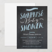 Verrassing Baby Douche Uitnodigingen - schoolbord  (Voorkant / Achterkant)