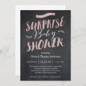 Verrassing Baby Douche Uitnodigingen - schoolbord  (Voorkant / Achterkant)