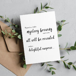 Verrassing baby onthullen aan echtgenoot kaart