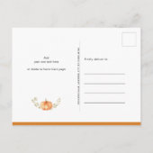 Verrassing Baby shower Olifant Meisje Herfst Pompo Uitnodiging Briefkaart (Achterkant)