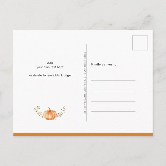Verrassing Baby shower Olifant Meisje Herfst Pompo Uitnodiging Briefkaart (Achterkant)