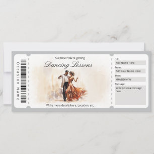 Verrassing Balzaal Danslessen Cadeaubewijs Kaart