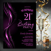 Verrassing Black Pink 21e verjaardagsfeestje Kaart