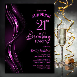 Verrassing Black Pink 21e verjaardagsfeestje Kaart