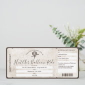Verrassing Boarding Pass Ticket Hete Lucht Ballon  Kaart (Staand voorkant)