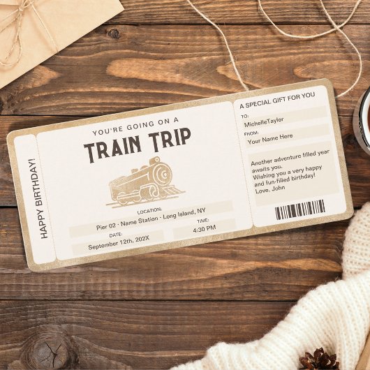 Verrassing Boarding Pass Ticket Treinreis Kaart