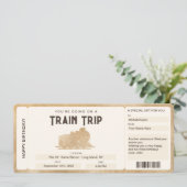 Verrassing Boarding Pass Ticket Treinreis Kaart (Staand voorkant)
