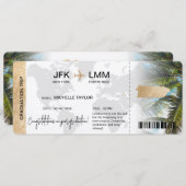 Verrassing Boarding Pass Trip Ticket Puerto Rico Kaart (Voorkant / Achterkant)