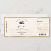 Verrassing Boarding Ticket Picnic Verjaardagsbon Kaart (Voorkant)