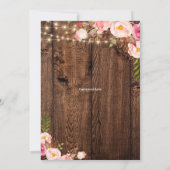 Verrassing Boho Bloemen Verjaardag, Rustieke Verja Kaart (Achterkant)