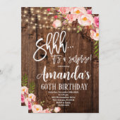 Verrassing Boho Bloemen Verjaardag, Rustieke Verja Kaart (Voorkant / Achterkant)