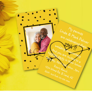 Verrassing Bruiloft Jubileum Leuk Feest Foto Kaart