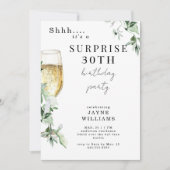 Verrassing Champagne Toast 30ste Verjaardagsfeest Kaart (Voorkant)