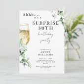Verrassing Champagne Toast 30ste Verjaardagsfeest Kaart (Staand voorkant)