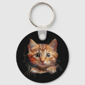 Verrassing -- Een kattengezicht Sleutelhanger (Achterkant)