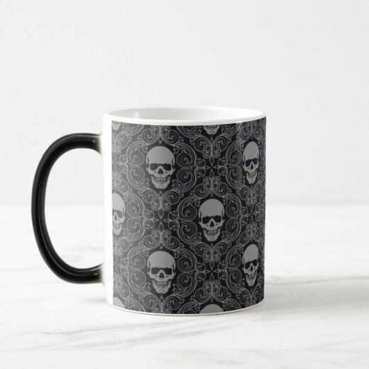 Verrassing Enge Halloween Skull Tapestry Koffie Magische Mok (Links)