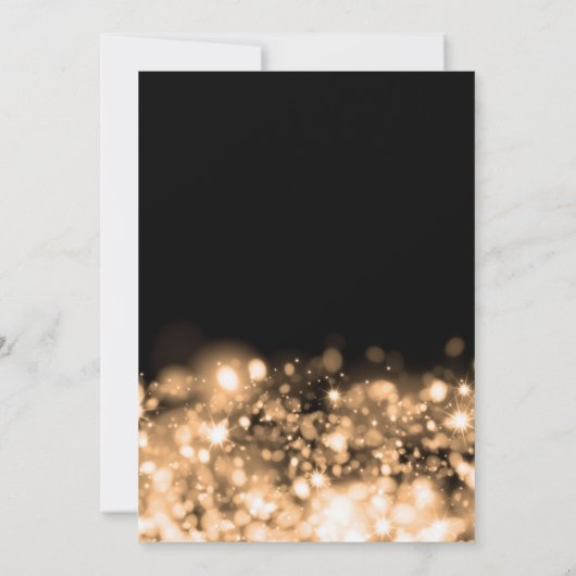 Verrassing Foto 60e Verjaardag Gold Midnight Glam Kaart (Achterkant)