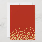 Verrassing Foto 70 Verjaardag Gold Confetti Red Kaart (Achterkant)
