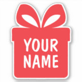 Verrassing geschenkdoos aangepaste vinyl contour s sticker (Voorkant)