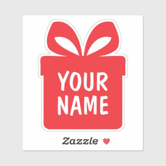 Verrassing geschenkdoos aangepaste vinyl contour s sticker (Vel)