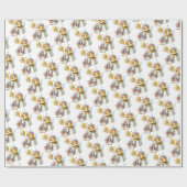 Verrassing geschenkdoos met bij met ballon verjaar cadeaupapier (Vlak)