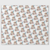 Verrassing geschenkdoos met schattige egel met bal cadeaupapier (Vlak)