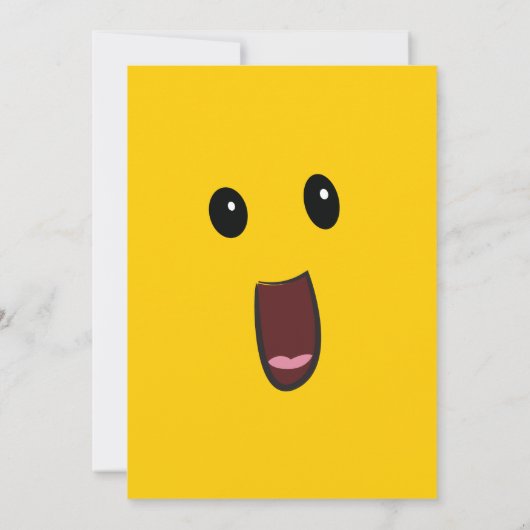 Verrassing Gezicht Verjaardag Uitnodiging (Achterkant)