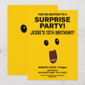 Verrassing Gezicht Verjaardag Uitnodiging (Voorkant / Achterkant)