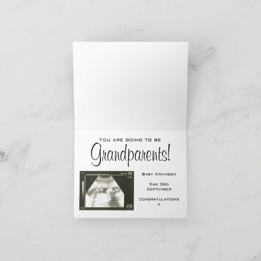 Verrassing! Grootouders Baby Scan Aankondiging (Binnen)