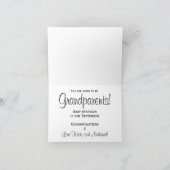 Verrassing! Grootouders Baby zwangerschapsaankondi Kaart (Binnen)