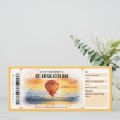 Verrassing Hete Luchtballon Cadeaubon Sjabloon Kaart (Staand voorkant)