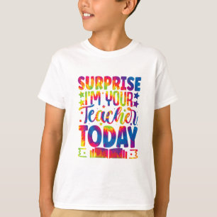 Verrassing Ik ben je leraar tie-dye, school T-shirt