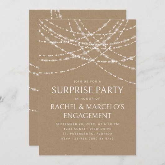 Verrassing Jubileum Engagement Party Kaart (Voorkant / Achterkant)