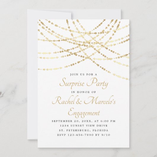 Verrassing Jubileum Engagement Party Kaart (Voorkant)