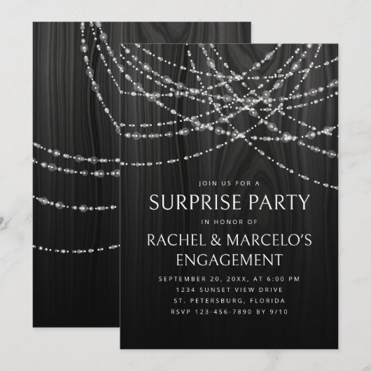 Verrassing Jubileum Engagement Party Kaart (Voorkant / Achterkant)