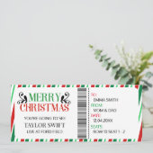 Verrassing Kerstconcert Gift Ticket Xmas Party Kaart (Staand voorkant)