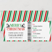 Verrassing Kerstconcert Gift Ticket Xmas Party Kaart (Voorkant / Achterkant)
